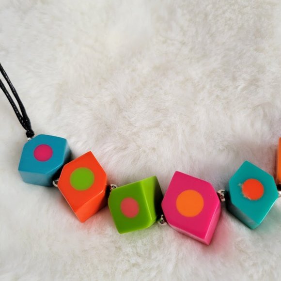 Colorful fun‎ and funky necklace - Picture 2 of 3